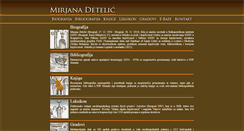 Desktop Screenshot of mirjanadetelic.com